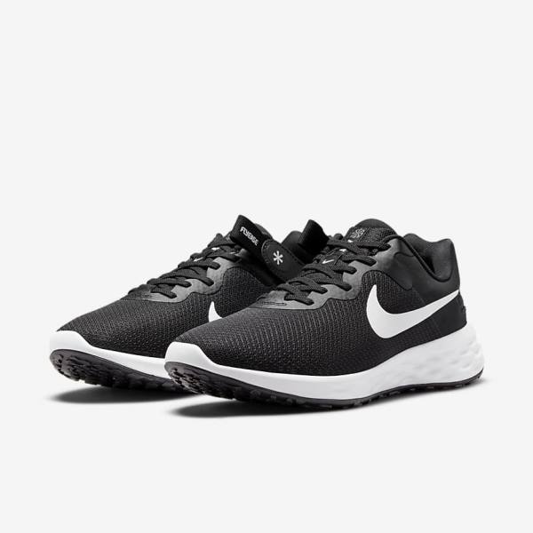 Nike Revolution 6 FlyEase Next Nature Easy On-Off Maantie Miesten Juoksukengät Mustat Harmaat Valkoinen | NK396RXI