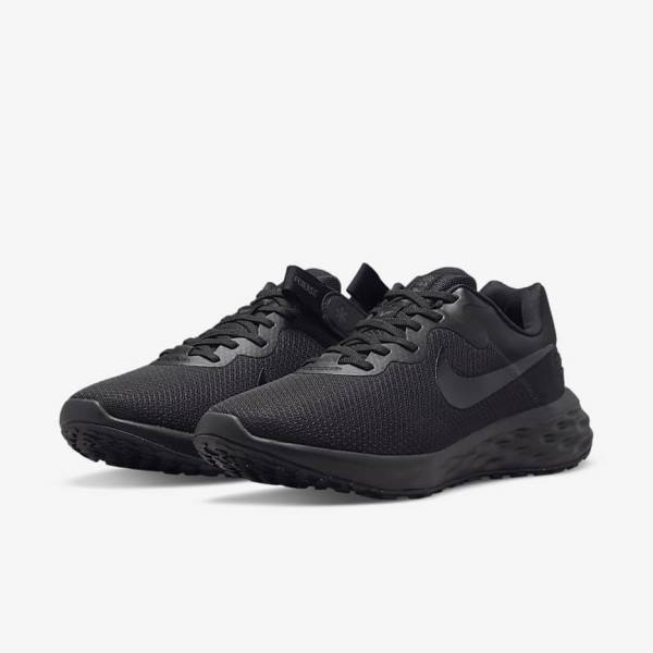 Nike Revolution 6 FlyEase Next Nature Easy On-Off Maantie Miesten Juoksukengät Mustat Tummanharmaat | NK952MZH