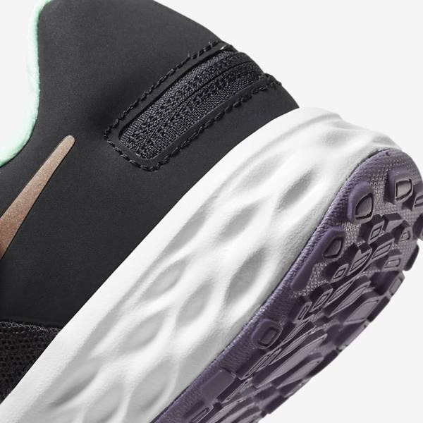 Nike Revolution 6 FlyEase Older Easy On-Off Maantie Lasten Juoksukengät Mustat Minttu Violetit Metal Punainen Ruskea | NK654RZA