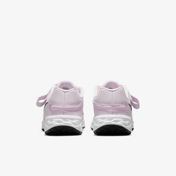 Nike Revolution 6 FlyEase Older Easy On-Off Maantie Lasten Juoksukengät Pinkki Mustat | NK783QCF