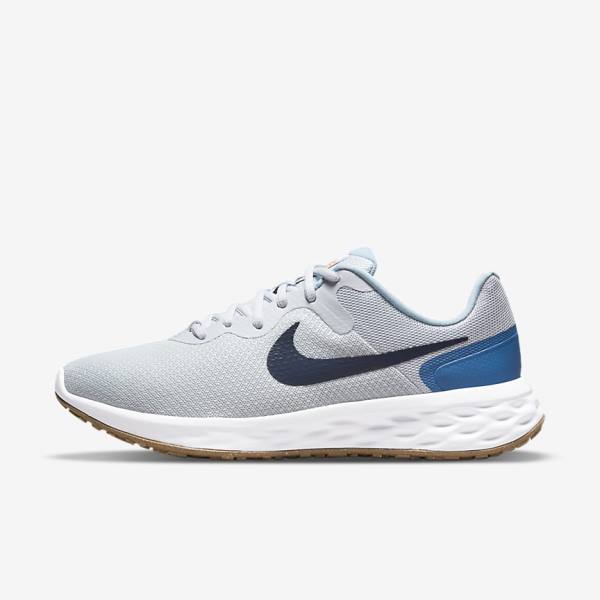 Nike Revolution 6 Next Nature Maantie Miesten Juoksukengät Platina Tummansininen Sininen | NK248RDH