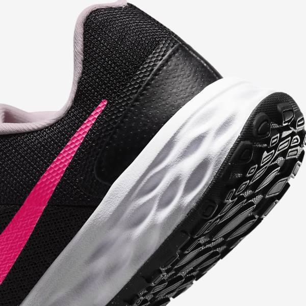 Nike Revolution 6 Older Maantie Lasten Juoksukengät Mustat Pinkki | NK102KPD