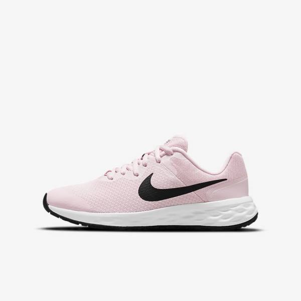 Nike Revolution 6 Older Maantie Lasten Juoksukengät Pinkki Mustat | NK310PMY