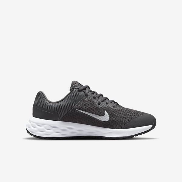 Nike Revolution 6 Older Maantie Lasten Juoksukengät Harmaat Valkoinen | NK890SPN