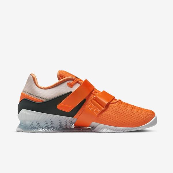 Nike Romaleos 4 Miesten Treenikengät Oranssi Valkoinen Mustat | NK408GRV