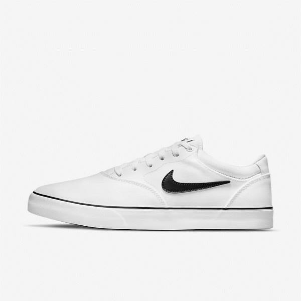 Nike SB Chron 2 Canvas Miesten Skeittikengät Valkoinen Mustat | NK420LGU