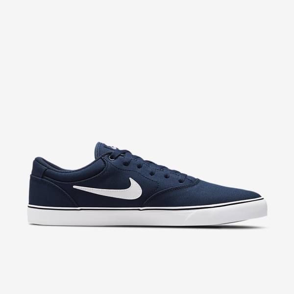 Nike SB Chron 2 Canvas Miesten Skeittikengät Laivastonsininen Laivastonsininen Mustat Valkoinen | NK875ARZ