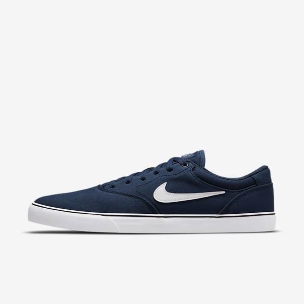 Nike SB Chron 2 Canvas Miesten Skeittikengät Laivastonsininen Laivastonsininen Mustat Valkoinen | NK875ARZ