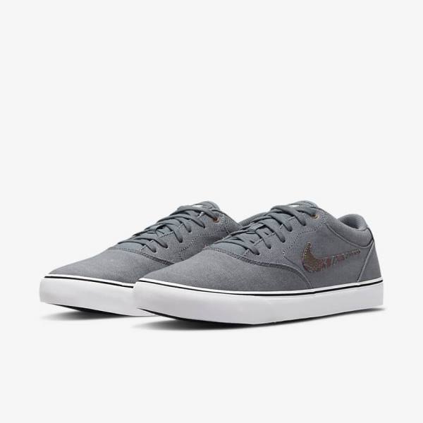 Nike SB Chron 2 Canvas Premium Miesten Skeittikengät Harmaat Valkoinen | NK127WMF