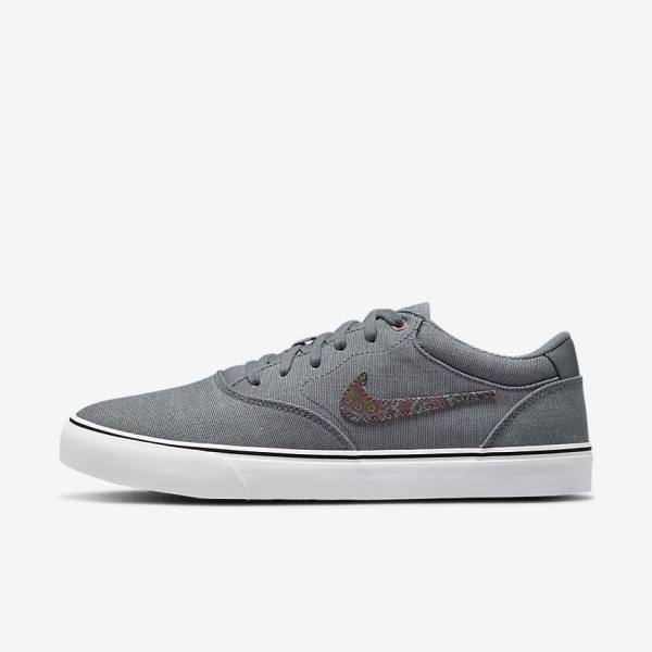 Nike SB Chron 2 Canvas Premium Naisten Skeittikengät Harmaat Valkoinen | NK752LQJ