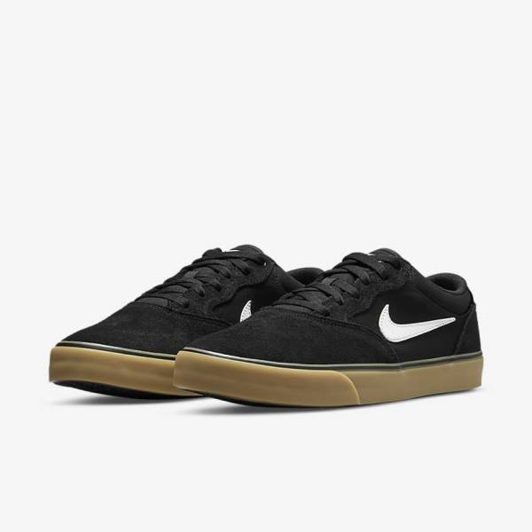 Nike SB Chron 2 Miesten Skeittikengät Mustat Vaaleanruskea Valkoinen | NK468QMS