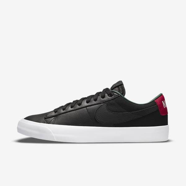 Nike SB Zoom Blazer Low Pro GT Premium Miesten Skeittikengät Mustat Punainen Mustat | NK413SQV