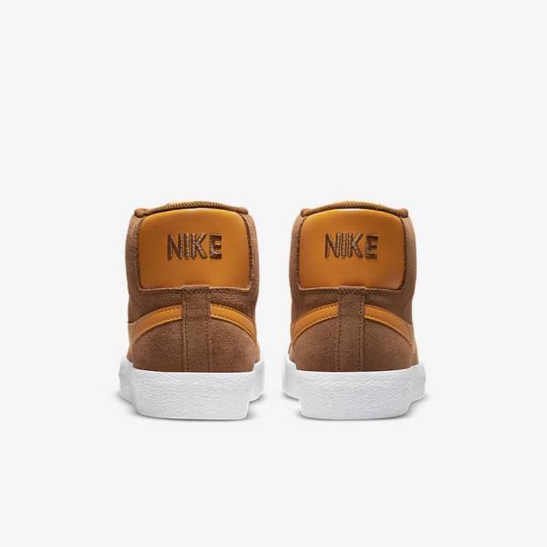 Nike SB Zoom Blazer Mid Naisten Skeittikengät Valkoinen Keltainen | NK063NCP