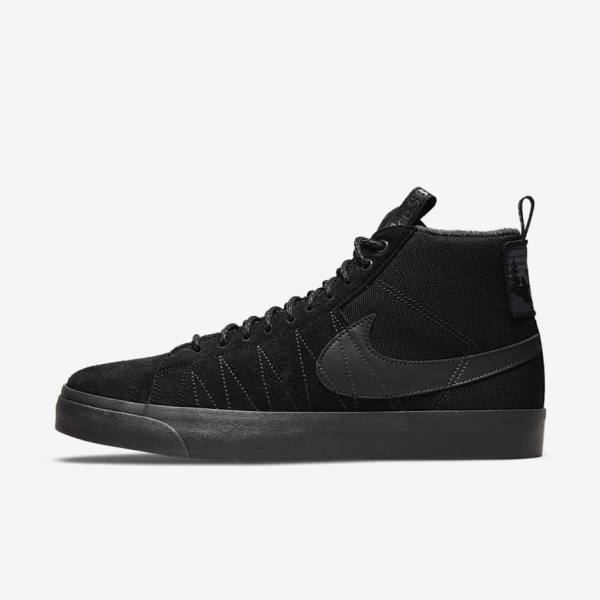 Nike SB Zoom Blazer Mid Premium Miesten Skeittikengät Mustat Tummanharmaat | NK421EYL