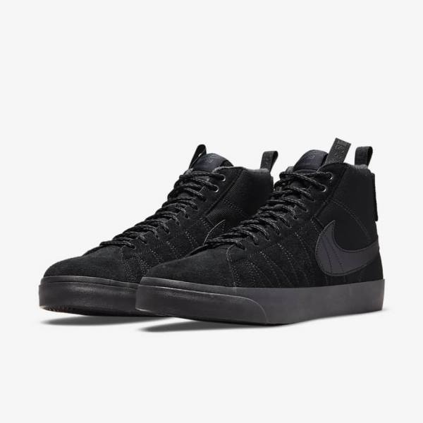 Nike SB Zoom Blazer Mid Premium Naisten Skeittikengät Mustat Tummanharmaat | NK429AMY