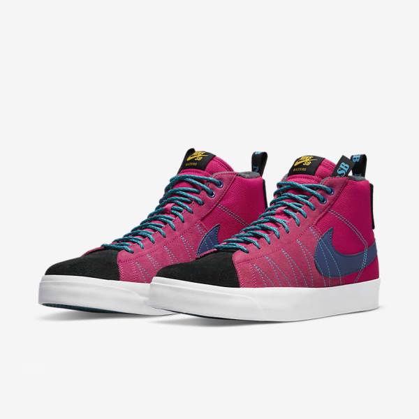 Nike SB Zoom Blazer Mid Premium Naisten Skeittikengät Pinkki Sininen Kuninkaallinen Sininen Sininen | NK562SVD