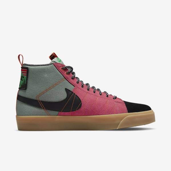 Nike SB Zoom Blazer Mid Premium Naisten Skeittikengät Valkoinen Ruskea Mustat | NK691VIG