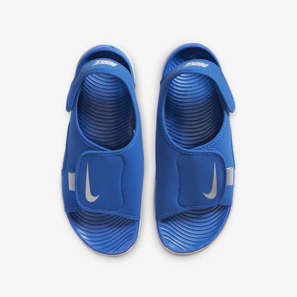 Nike Sunray Adjust 5 V2 Younger and Older Lasten Sandaalit Kuninkaallinen Sininen Harmaat | NK570KSW