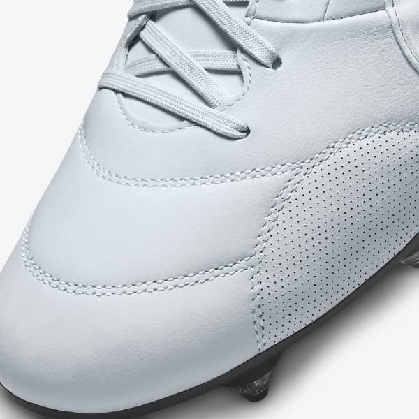 Nike The Premier 3 SG-PRO Anti-Clog Traction Soft-Ground Miesten Jalkapallokengät Platina Mustat Metal Kultaiset Valkoinen | NK074IFZ