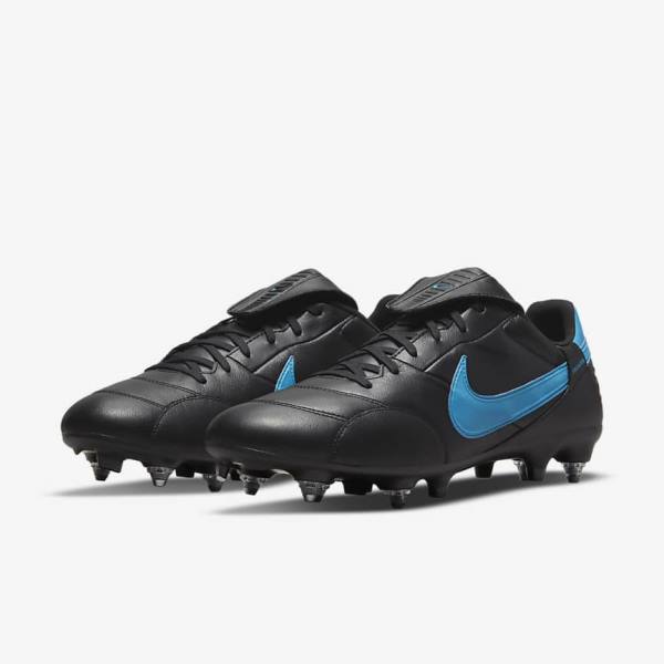 Nike The Premier 3 SG-PRO Anti-Clog Traction Soft-Ground Miesten Jalkapallokengät Mustat Sininen | NK702PYI