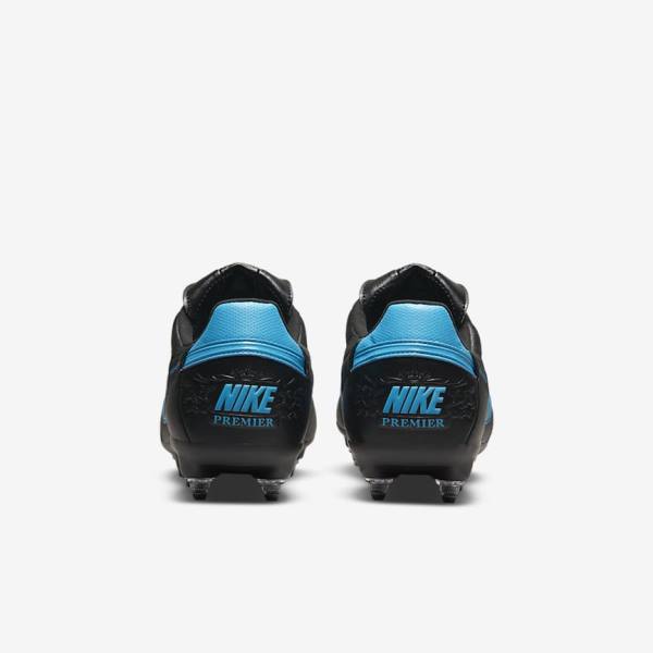 Nike The Premier 3 SG-PRO Anti-Clog Traction Soft-Ground Miesten Jalkapallokengät Mustat Sininen | NK702PYI