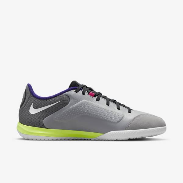 Nike Tiempo Legend 9 Academy IC Indoor-Court Naisten Jalkapallokengät Vaaleanharmaat Valkoinen | NK897LWF