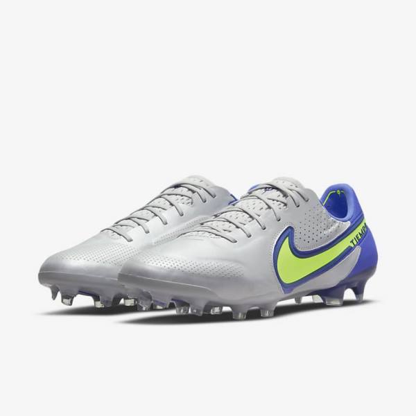 Nike Tiempo Legend 9 Elite FG Firm-Ground Naisten Jalkapallokengät Harmaat Sininen | NK103TLF