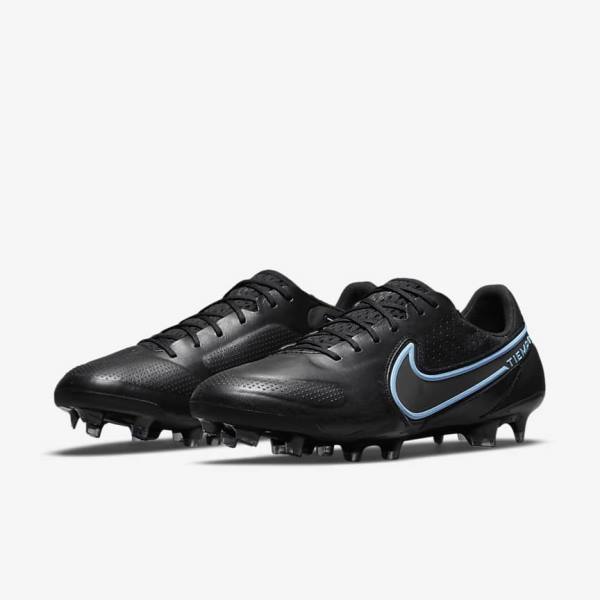 Nike Tiempo Legend 9 Elite FG Firm-Ground Naisten Jalkapallokengät Mustat Harmaat | NK654AUD