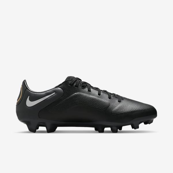 Nike Tiempo Legend 9 Pro FG Firm-Ground Naisten Jalkapallokengät Mustat Tummanharmaat Metal Kultaiset Metal Tummanharmaat | NK076XER