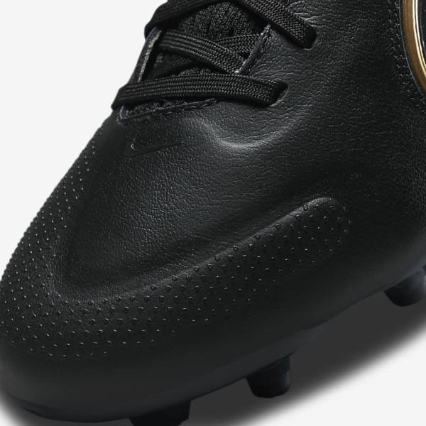 Nike Tiempo Legend 9 Pro FG Firm-Ground Naisten Jalkapallokengät Mustat Tummanharmaat Metal Kultaiset Metal Tummanharmaat | NK076XER