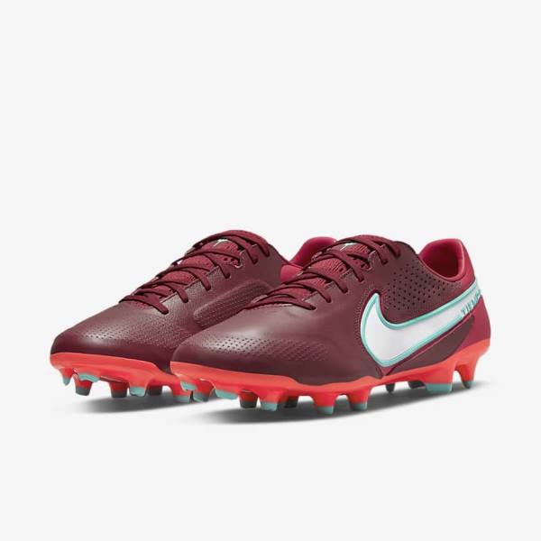 Nike Tiempo Legend 9 Pro FG Firm-Ground Naisten Jalkapallokengät Punainen Valkoinen | NK531VKI