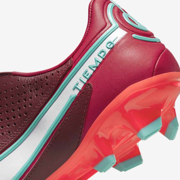 Nike Tiempo Legend 9 Pro FG Firm-Ground Naisten Jalkapallokengät Punainen Valkoinen | NK531VKI