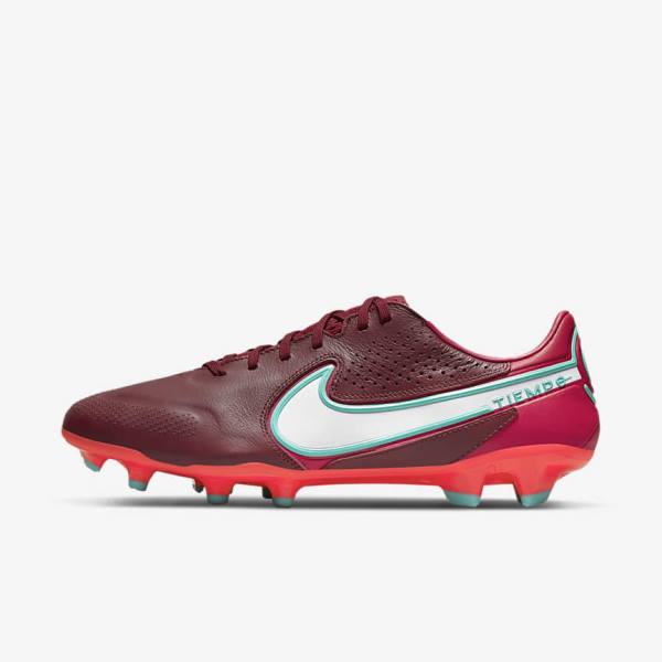 Nike Tiempo Legend 9 Pro FG Firm-Ground Naisten Jalkapallokengät Punainen Valkoinen | NK531VKI