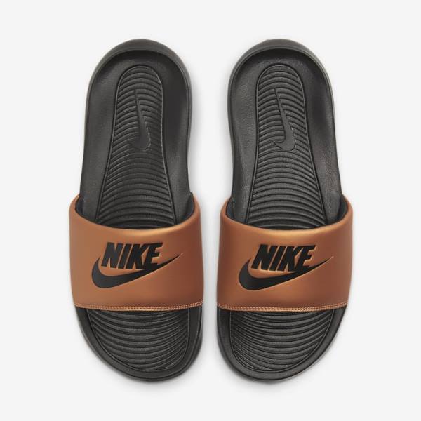 Nike Victori One Naisten Rantasandaalit Mustat Metal Kupari Mustat | NK097GKY