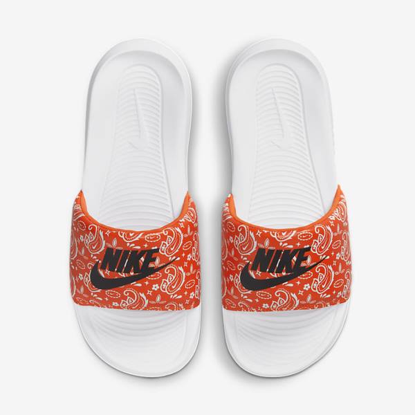 Nike Victori One Print Naisten Rantasandaalit Oranssi Valkoinen Mustat | NK394FXL