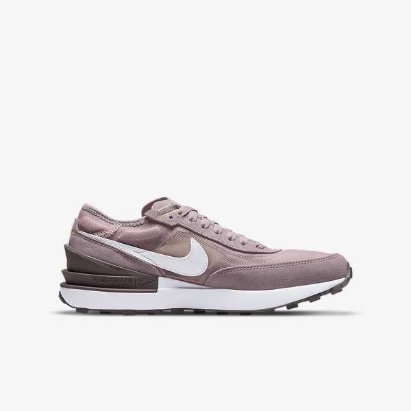 Nike Waffle One Older Lasten Tennarit Pinkki Vaaleanvioletit Valkoinen | NK629SBI