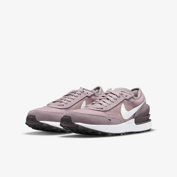 Nike Waffle One Older Lasten Tennarit Pinkki Vaaleanvioletit Valkoinen | NK629SBI