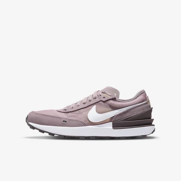 Nike Waffle One Older Lasten Tennarit Pinkki Vaaleanvioletit Valkoinen | NK629SBI