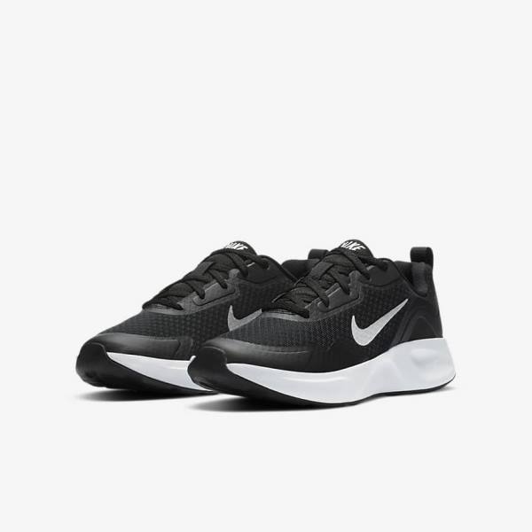 Nike WearAllDay Older Lasten Tennarit Mustat Valkoinen | NK479SCO