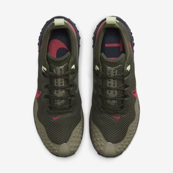 Nike Wildhorse 7 Trail Miesten Juoksukengät Khaki Oliivinvihreä Obsidian Punainen | NK930DVA