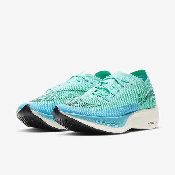 Nike ZoomX Vaporfly Next% 2 Maantie Racing Naisten Juoksukengät Valkoinen Metal Hopea Mustat | NK437JQV