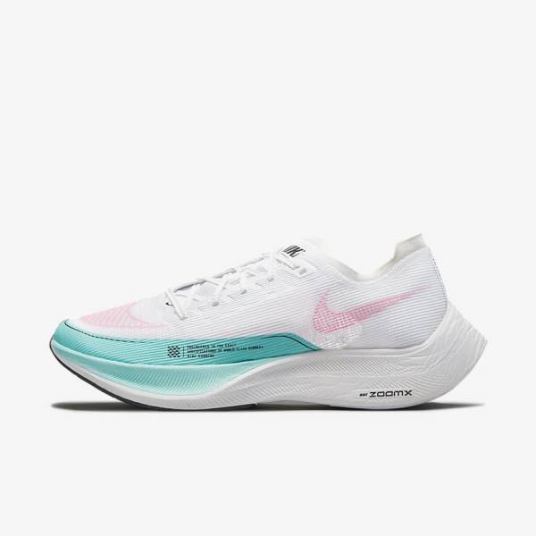 Nike ZoomX Vaporfly Next% 2 Maantie Racing Miesten Juoksukengät Vihreä Sininen Valkoinen Mustat | NK647JRK