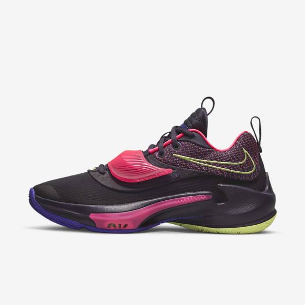 Nike Zoom Freak 3 Naisten Koripallokengät Violetit Pinkki Violetit Vaaleansitruuna | NK569KAB