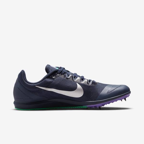 Nike Zoom Rival D 10 Athletics Distance Spikes Miesten Juoksukengät Obsidian Turkoosi Metal Hopea | NK704CRH