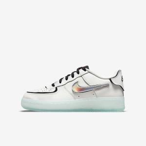 Nike Air Force 1-1 Older Lasten Tennarit Valkoinen Mustat Punainen Monivärinen | NK684PTQ