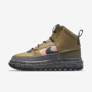 Nike Air Force 1 Boot Miesten Tennarit Ruskea Oliivinvihreä Pinkki | NK425HBC