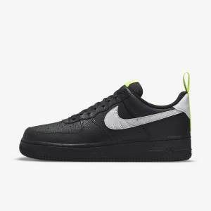 Nike Air Force 1 Miesten Tennarit Mustat Hopea Valkoinen | NK172VRK