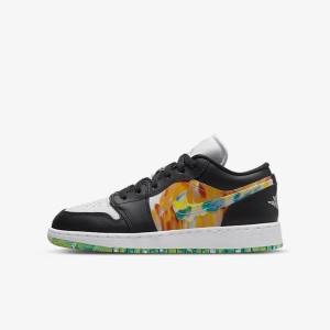 Nike Air Jordan 1 Low SE Older Lasten Jordan Kengät Mustat Oranssi Valkoinen | NK968GCW