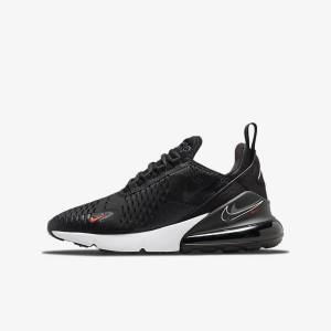 Nike Air Max 270 Older Lasten Tennarit Mustat Harmaat | NK694OAW