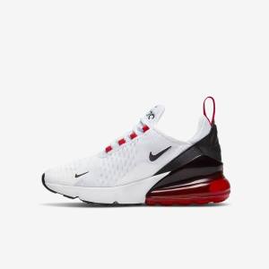 Nike Air Max 270 Older Lasten Tennarit Valkoinen Mustat Punainen Harmaat | NK803KXZ